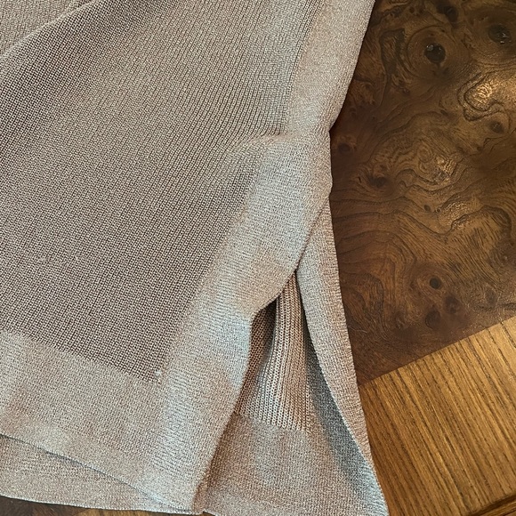 REISS Effie Metallic V-Neck Sweater Rose Gold S - Picture 4 of 7